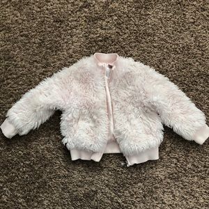 Pink furry jacket